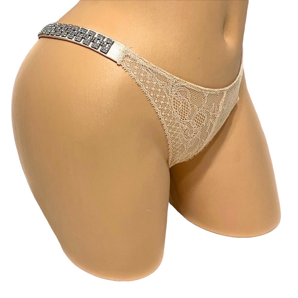 Victorias Secret EXTRA LARGE Very Sexy Rhinestone Shine‎ Bling Thong Panty NEW